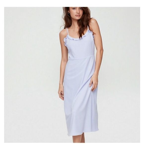 Aritzia Wilfred philomene Lavander pastel midi dress 0 - Picture 1 of 11